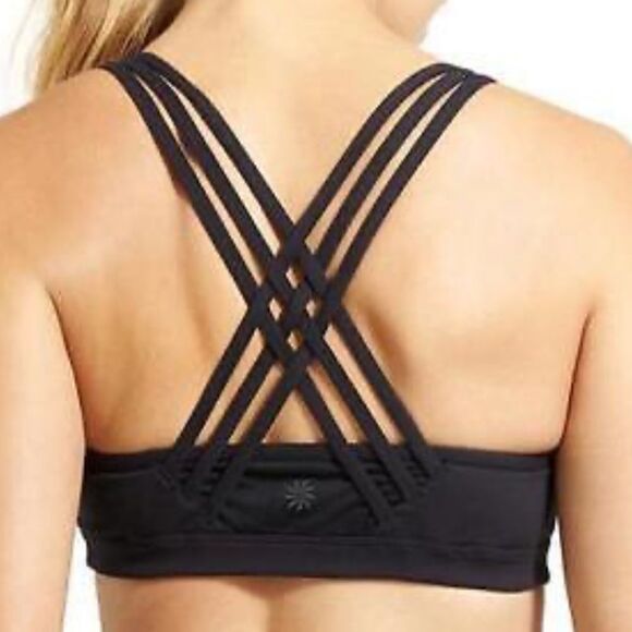 Athleta Fully Focused Black Bra Size Small - Picture 1 of 6
